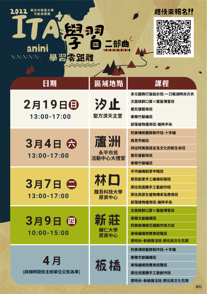 2022新北市部落大學行動成果展ITA學習二部曲DM